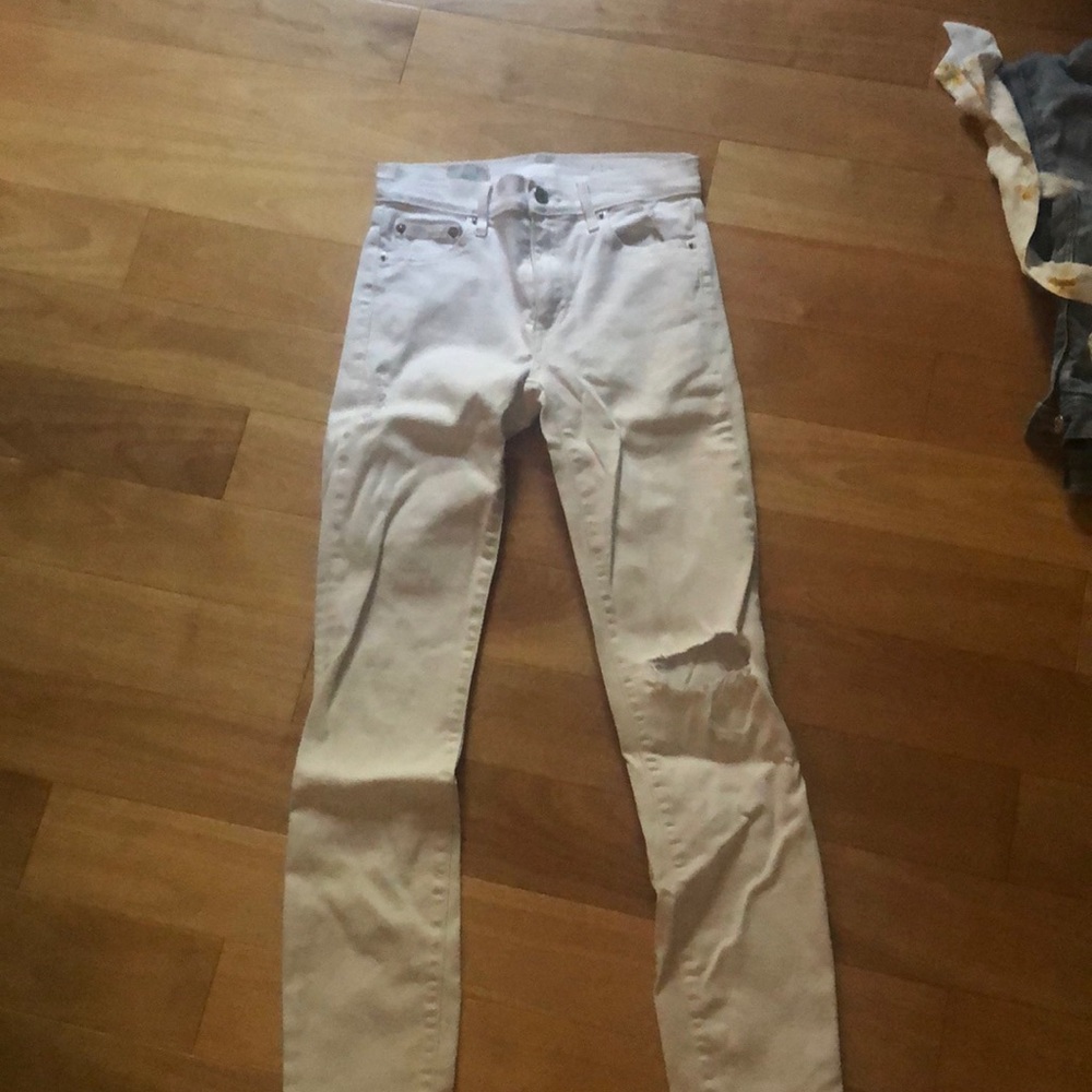Gap Resolution Slim Straight White Jeans
